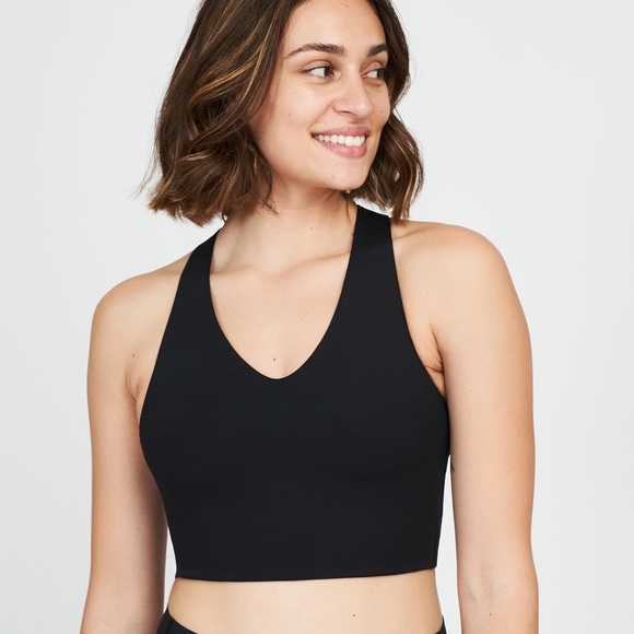 NEW SPANX Longline Medium Impact Sports Bra In Black Size Medium - Picture 3 of 9